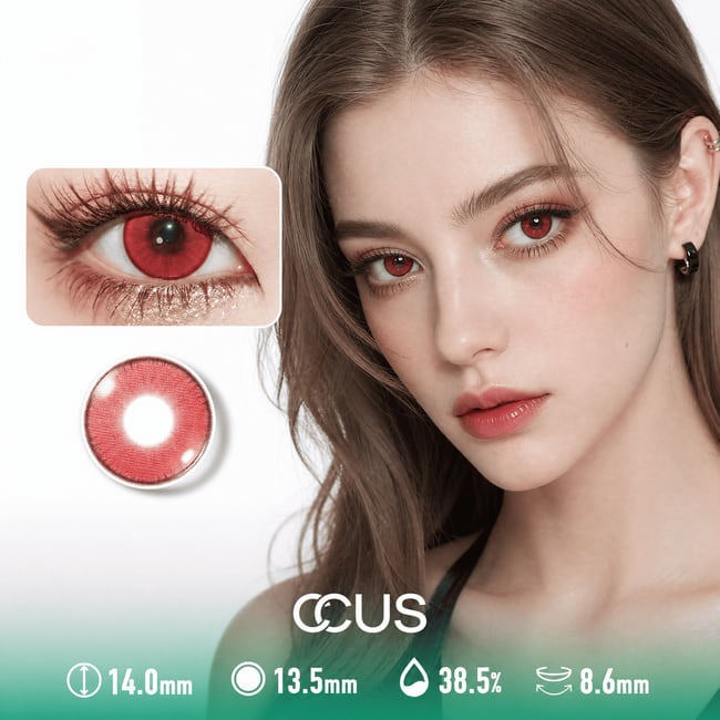 Red Halloween Contacts: Vampire &Amp; Demon Lenses - Ccus Eyewear · Premium Colored Contacts Velvet Poppy Red Contact Lenses