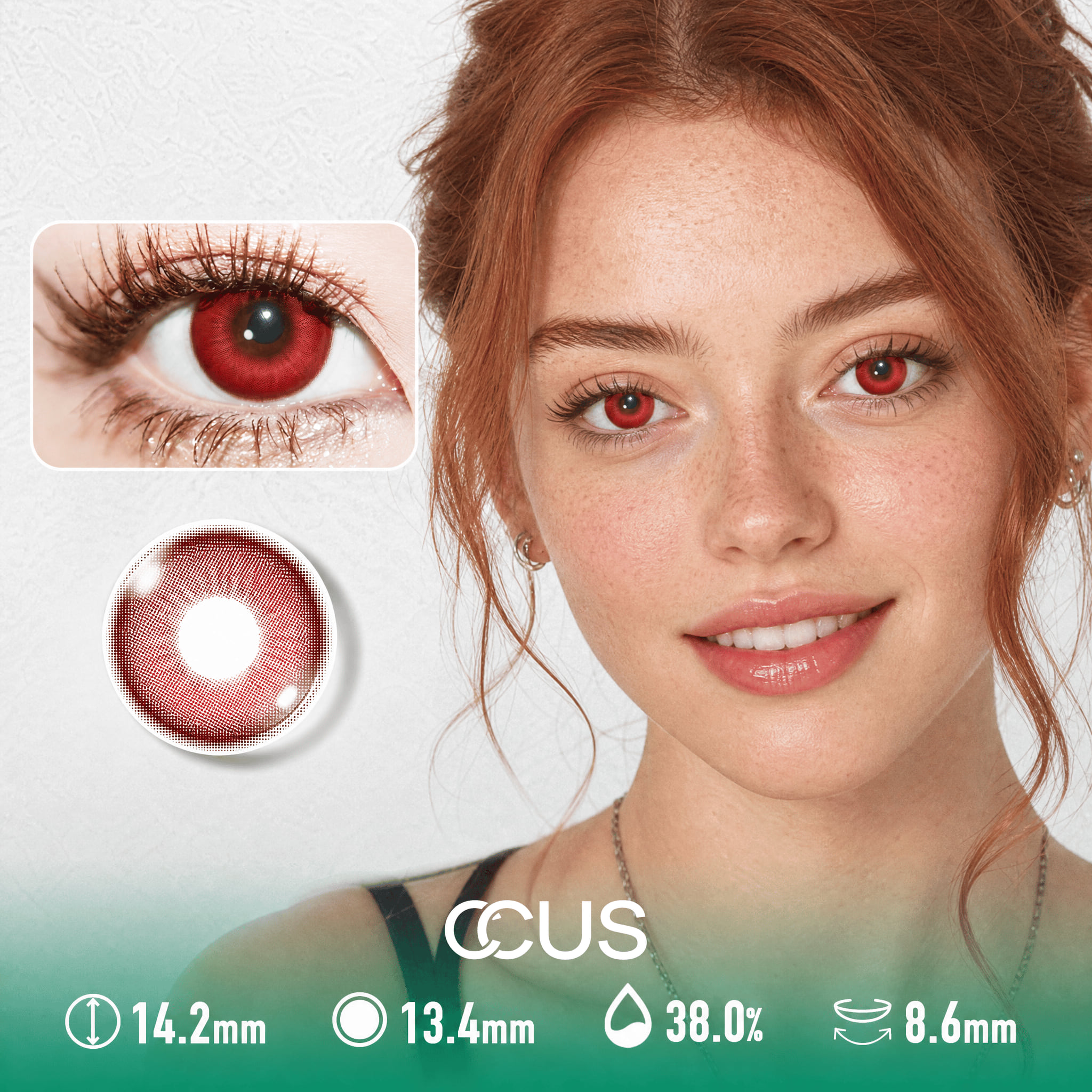 Galaxy Silk Scarlet Red Contact Lenses - Ccus Eyewear · Premium Colored Contacts Galaxy Silk Scarlet Red Contact Lenses