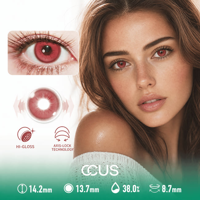 Red Halloween Contacts: Vampire &Amp; Demon Lenses - Ccus Eyewear · Premium Colored Contacts Kyoto Ember Red Contact Lenses
