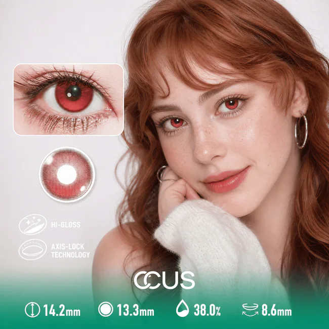 Red Halloween Contacts: Vampire &Amp; Demon Lenses - Ccus Eyewear · Premium Colored Contacts Prague Breeze Scarlet Red Contact Lenses