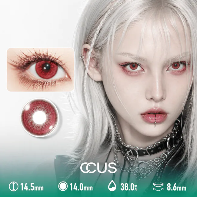 Red Halloween Contacts: Vampire &Amp; Demon Lenses - Ccus Eyewear · Premium Colored Contacts Star Rain Ruby Red Contact Lenses