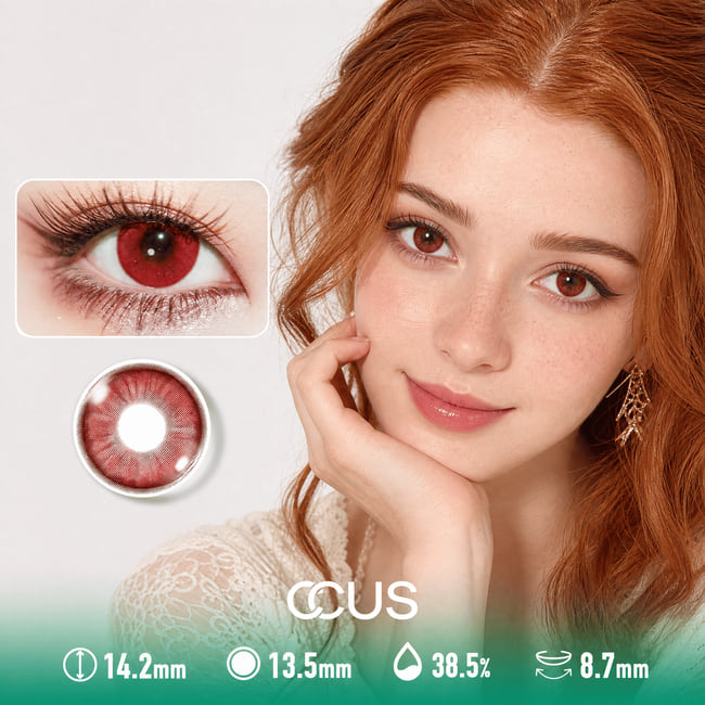 Autumn Peony Scarlet Red Contact Lenses