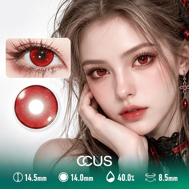 Vampire Contacts - Ccus Eyewear · Premium Colored Contacts Lisbon Aurora Poppy Red Contact Lenses