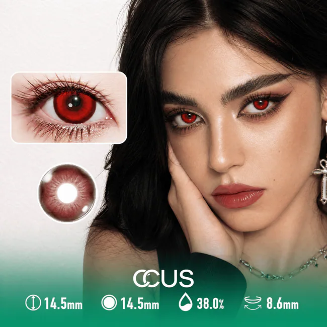 Vampire Contacts - Ccus Eyewear · Premium Colored Contacts Storm Lotus Ruby Red Contact Lenses