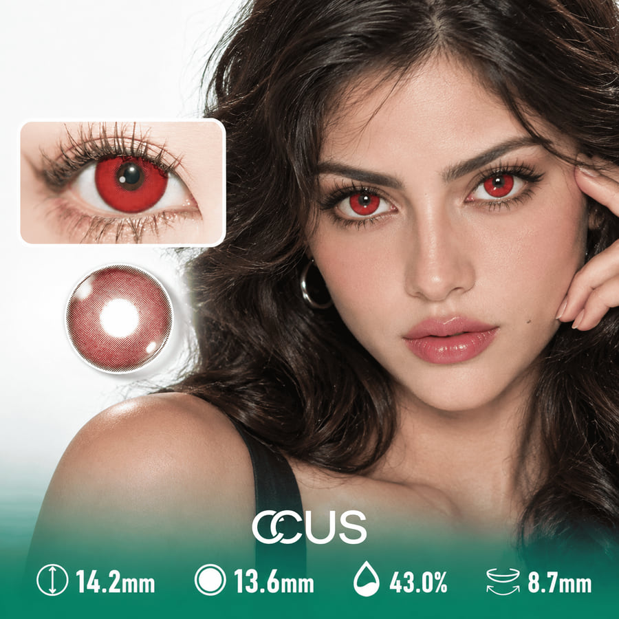Satin Venice Sunset Red Contact Lenses
