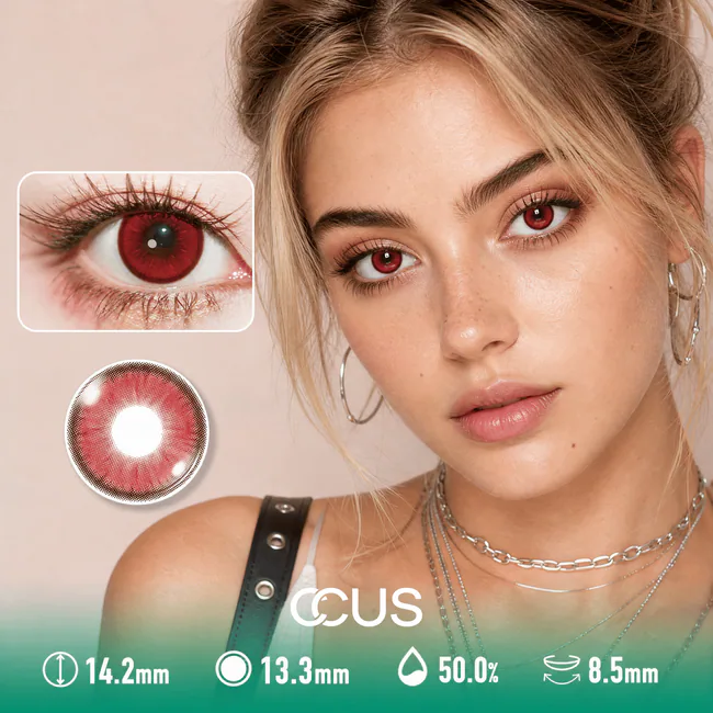 Vampire Contacts - Ccus Eyewear · Premium Colored Contacts Cinnabar Lotus Red Contact Lenses