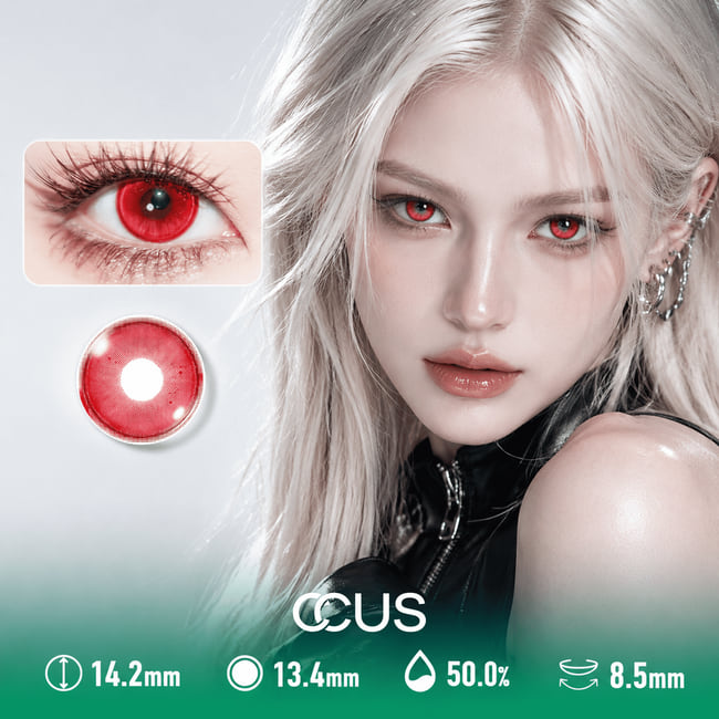 Lantern Dusk Crimson Red Contact Lenses