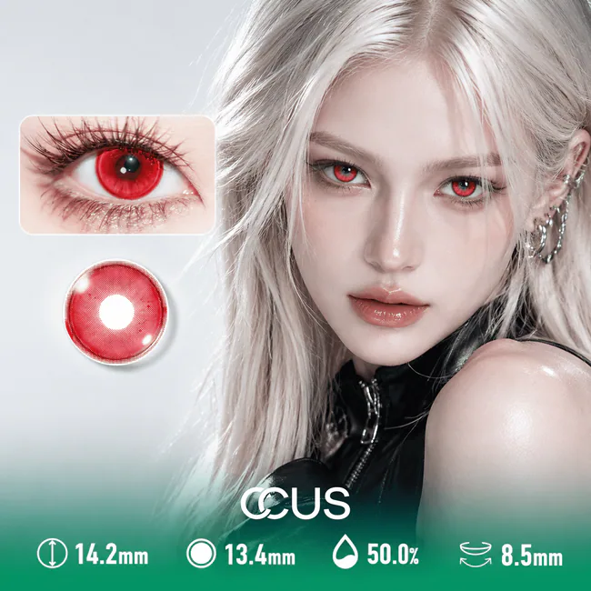 Vampire Contacts - Ccus Eyewear · Premium Colored Contacts Lantern Dusk Crimson Red Contact Lenses