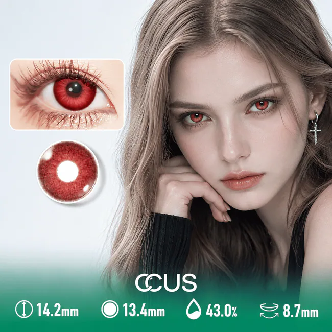 Vampire Contacts - Ccus Eyewear · Premium Colored Contacts Paris Autumn Velvet Red Contact Lenses