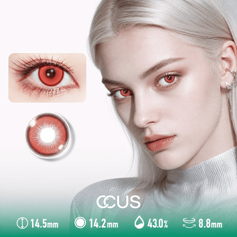 Ember Lace Red Contact Lenses - Ccus Eyewear · Premium Colored Contacts Ember Lace Red Contact Lenses