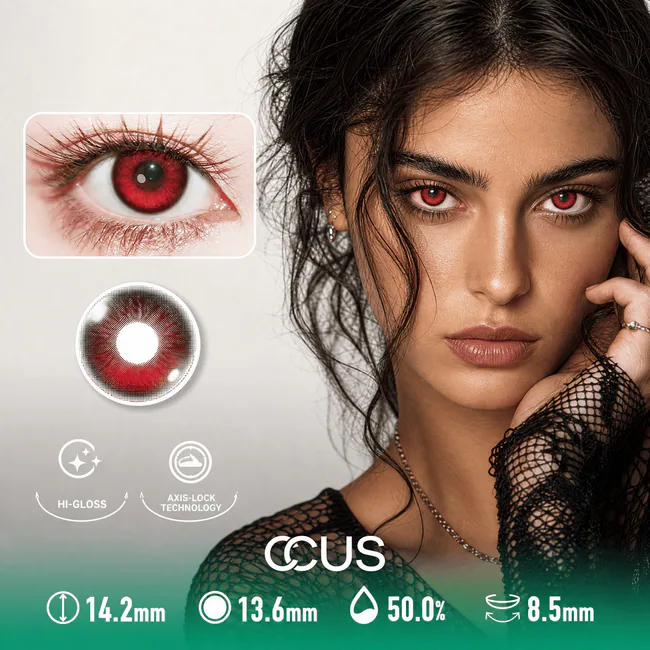 Velvet Abyss Crimson Red Contact Lenses