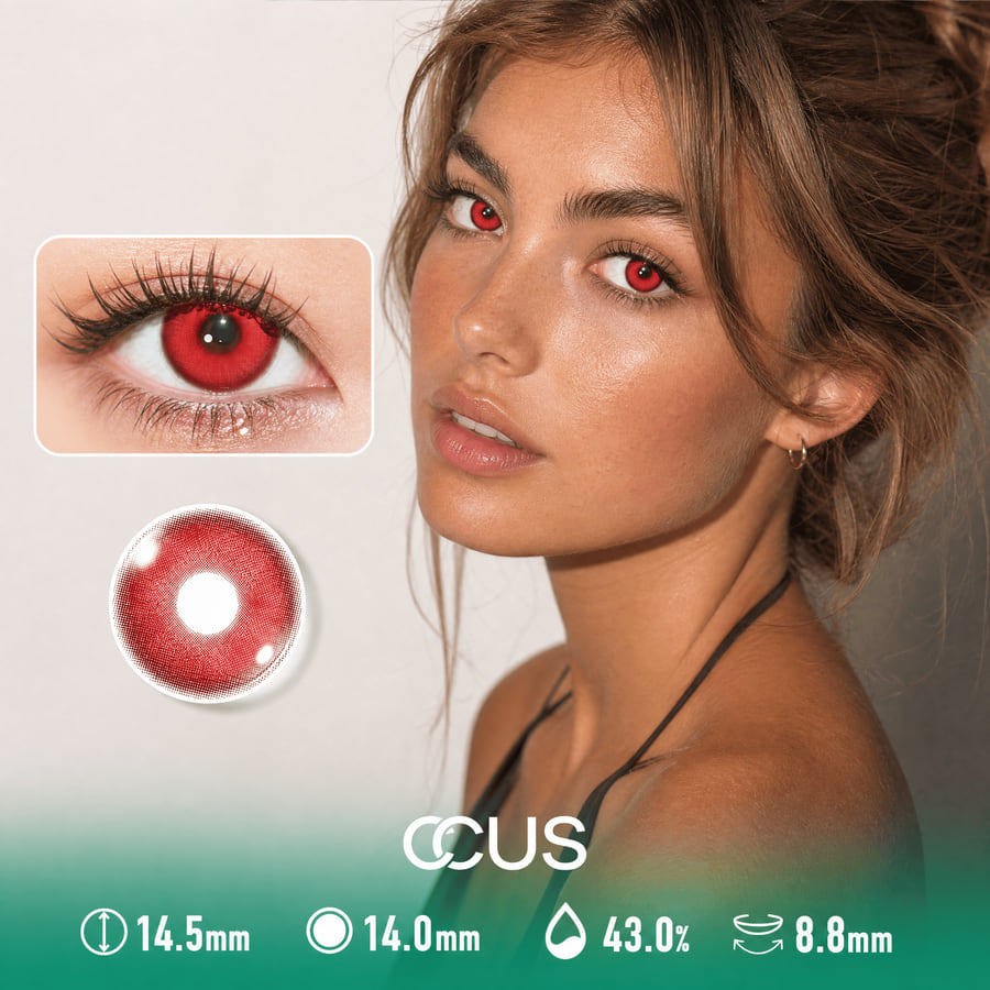 Glass Provence Red Contact Lenses - Ccus Eyewear · Premium Colored Contacts Glass Provence Red Contact Lenses