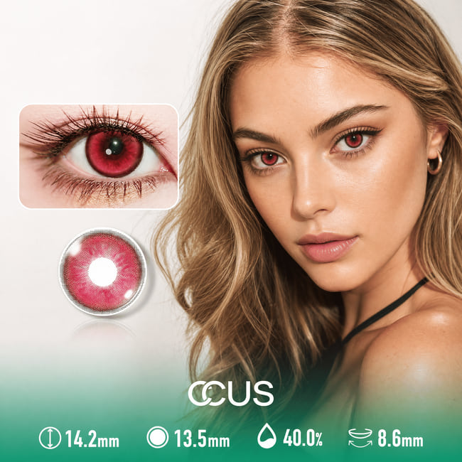 Serene Storm Red Contact Lenses