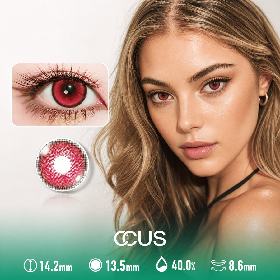 Serene Storm Red Contact Lenses