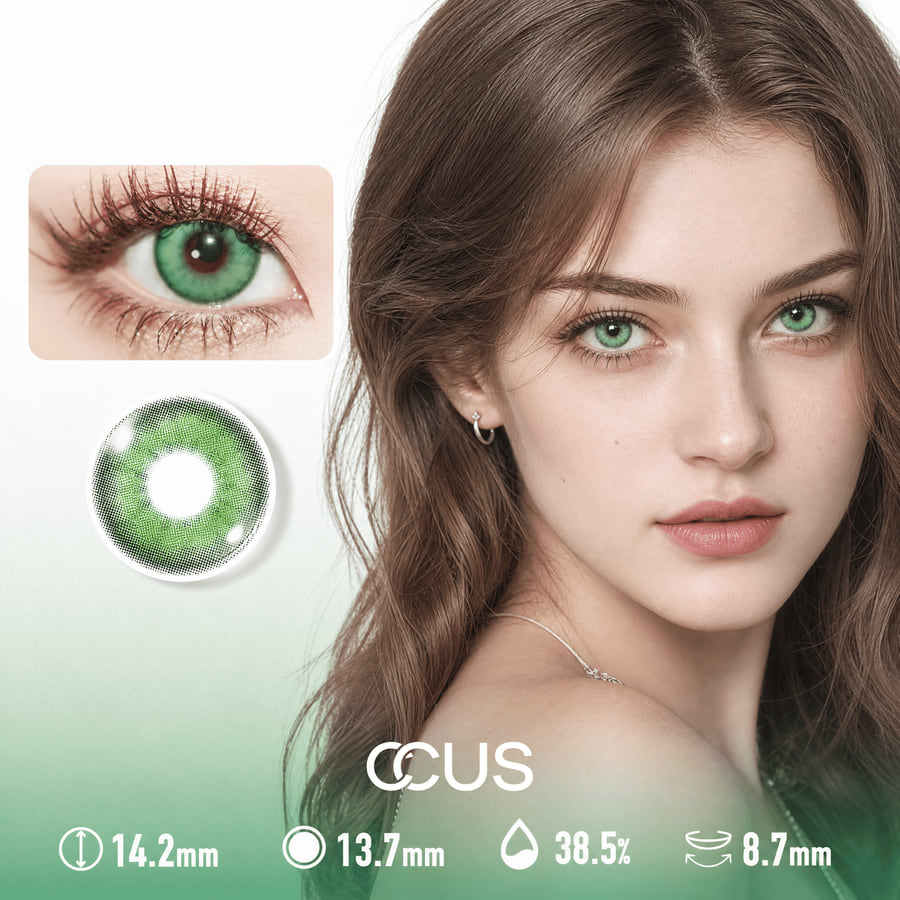 Vienna Cloud Willow Green Contact Lenses - Ccus Eyewear · Premium Colored Contacts Vienna Cloud Willow Green Contact Lenses