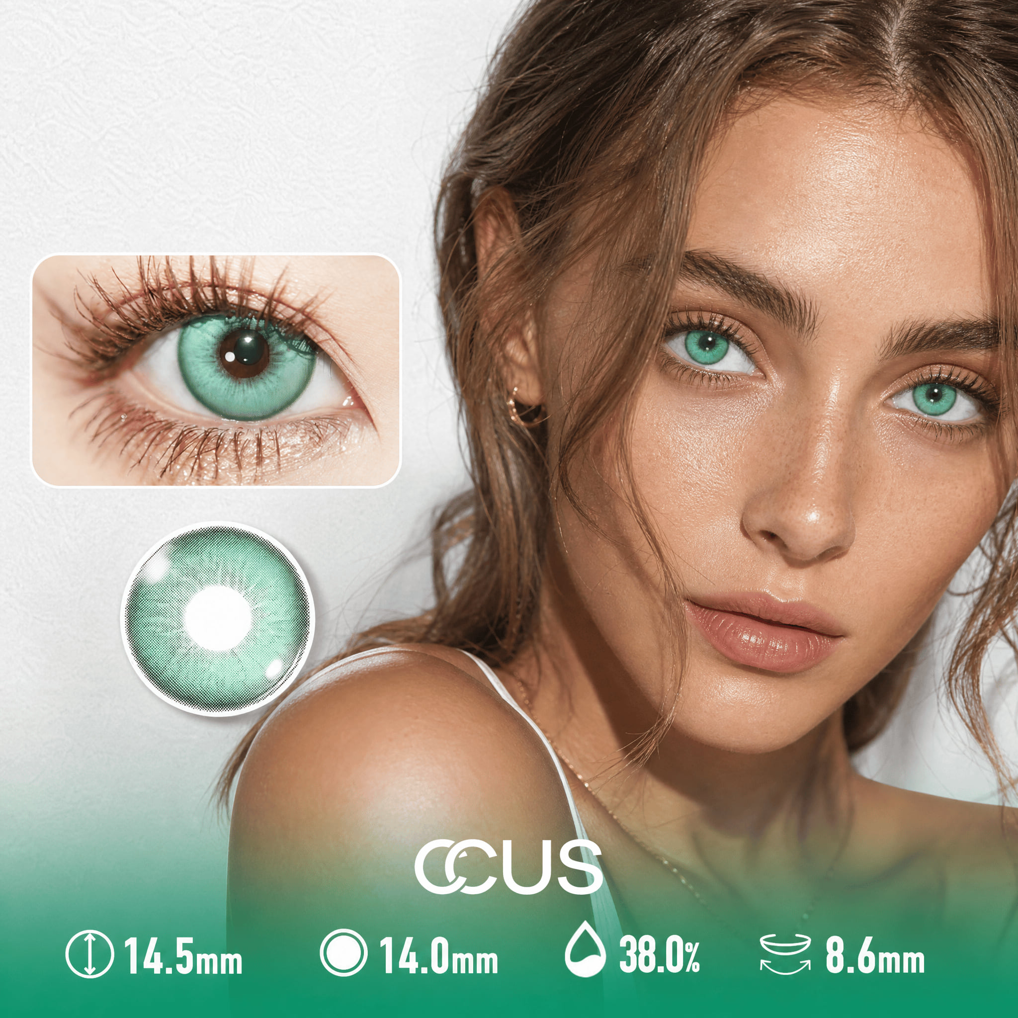 Provence Rain Green Contact Lenses - Ccus Eyewear · Premium Colored Contacts Provence Rain Green Contact Lenses