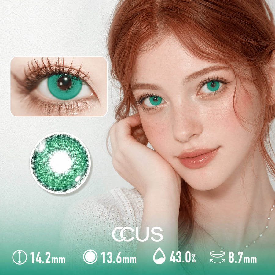 Aurora Velvet Green Contact Lenses - Ccus Eyewear · Premium Colored Contacts Aurora Velvet Green Contact Lenses