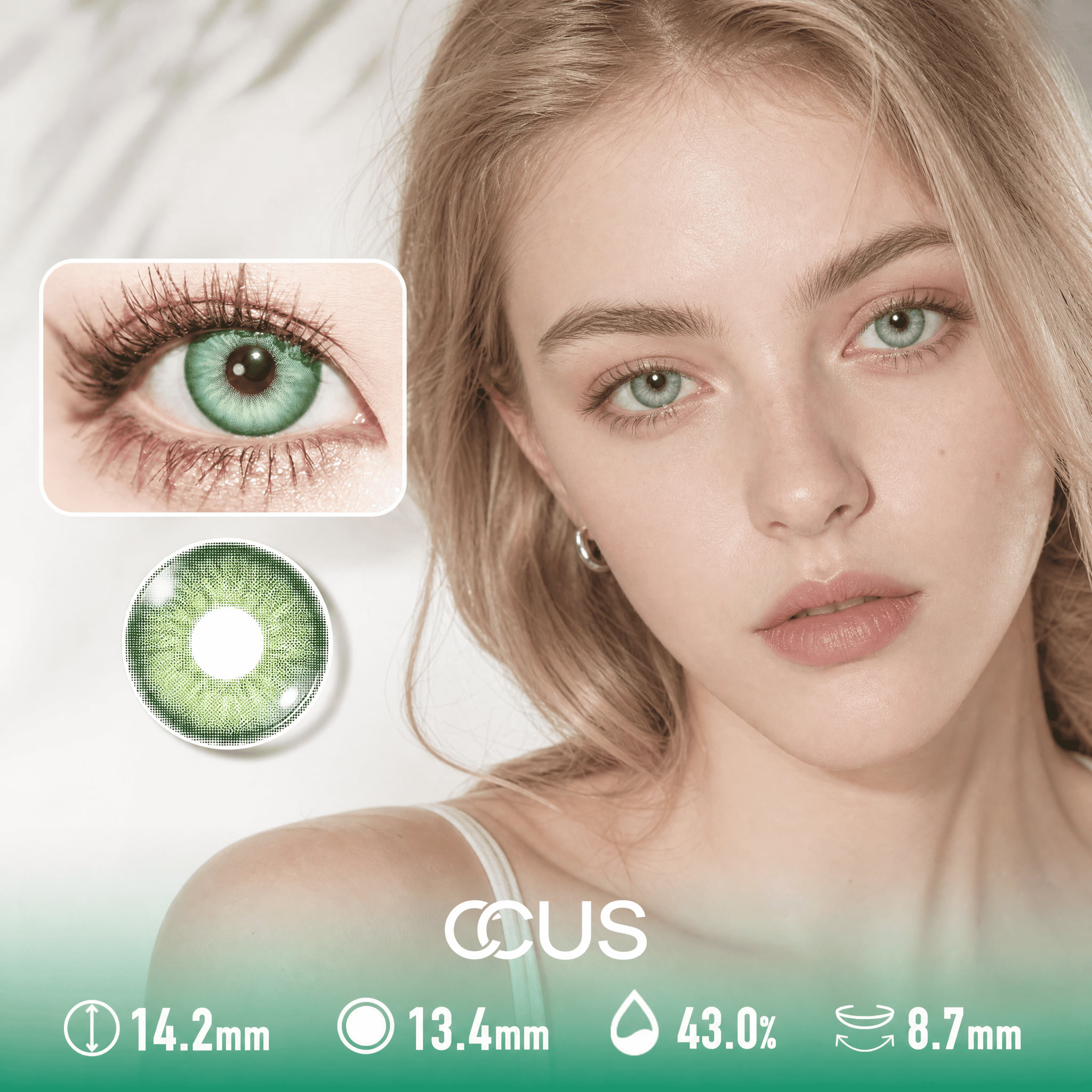 Solstice Bruges Willow Green Contact Lenses - Ccus Eyewear · Premium Colored Contacts Solstice Bruges Willow Green Contact Lenses
