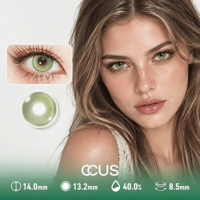Whimsical Willow Olive Green Contact Lenses