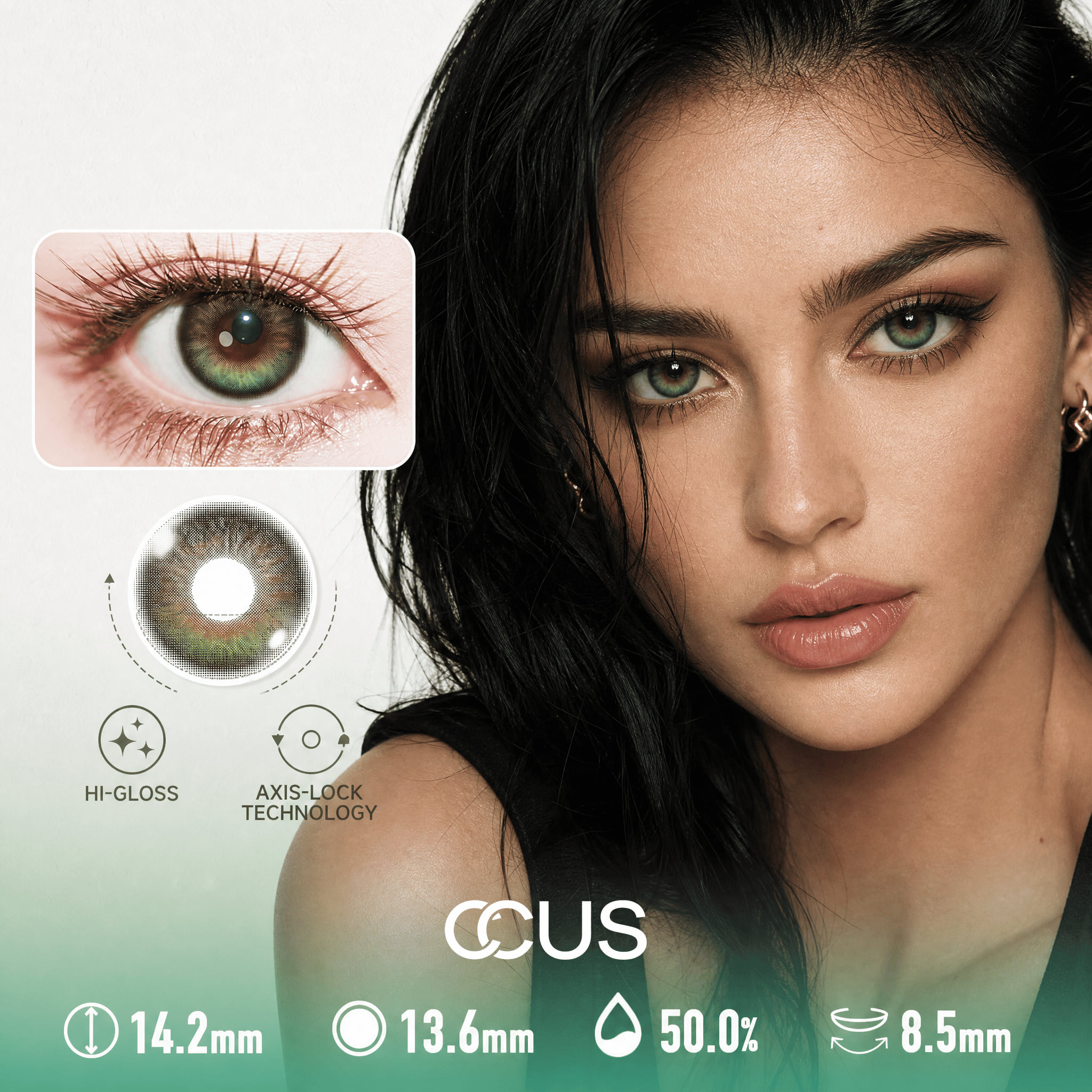 Serene Florence Olive Green Contact Lenses - Ccus Eyewear · Premium Colored Contacts Serene Florence Olive Green Contact Lenses