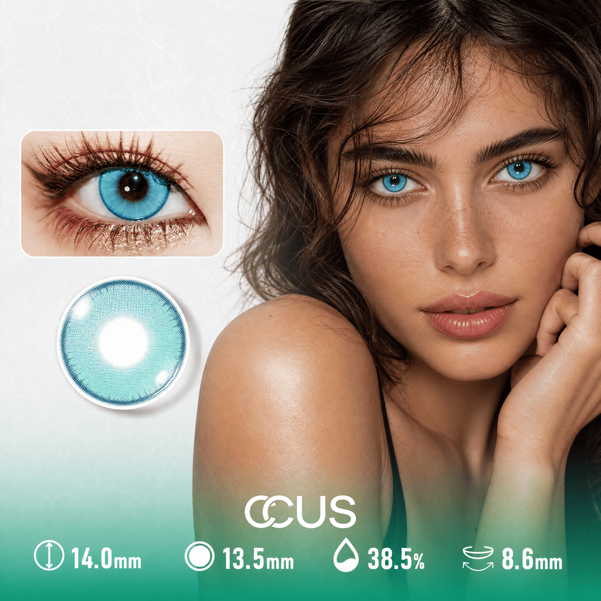 Oslo Blossom Blue Contact Lenses - Ccus Eyewear · Premium Colored Contacts Oslo Blossom Blue Contact Lenses