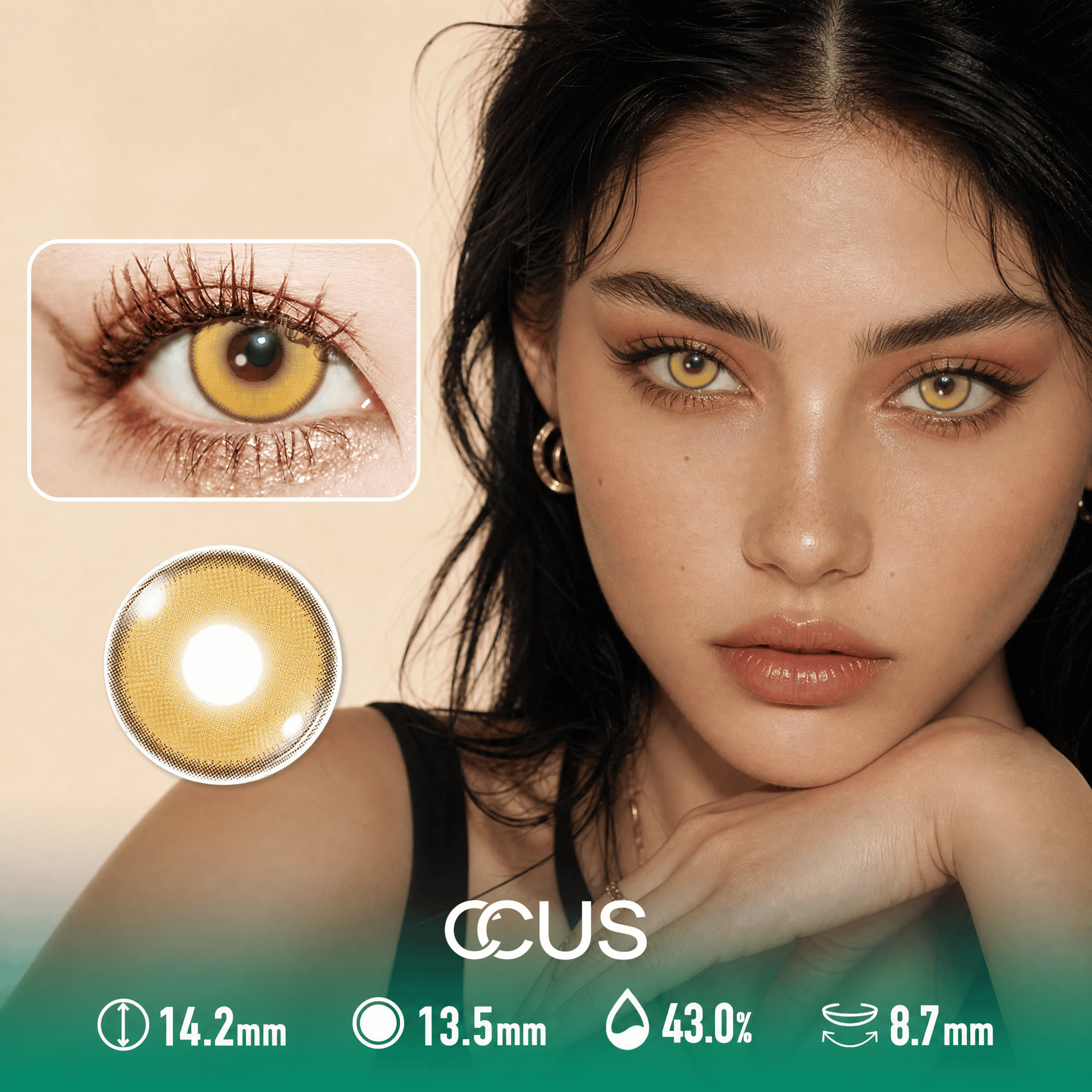 Filigree Buttercup Gold Contact Lenses - Ccus Eyewear · Premium Colored Contacts Filigree Buttercup Gold Contact Lenses