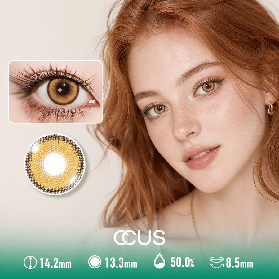 Cannes Summer Mimosa Gold Contact Lenses