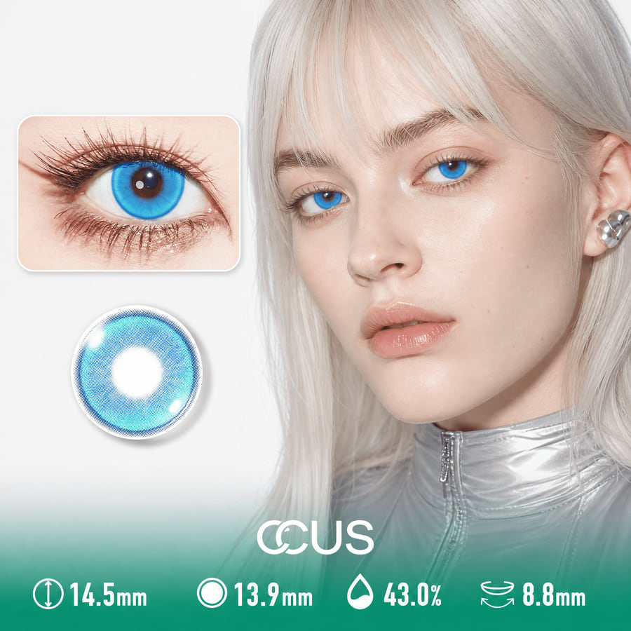 Satin Haze Cobalt Blue Contact Lenses - Ccus Eyewear · Premium Colored Contacts Satin Haze Cobalt Blue Contact Lenses