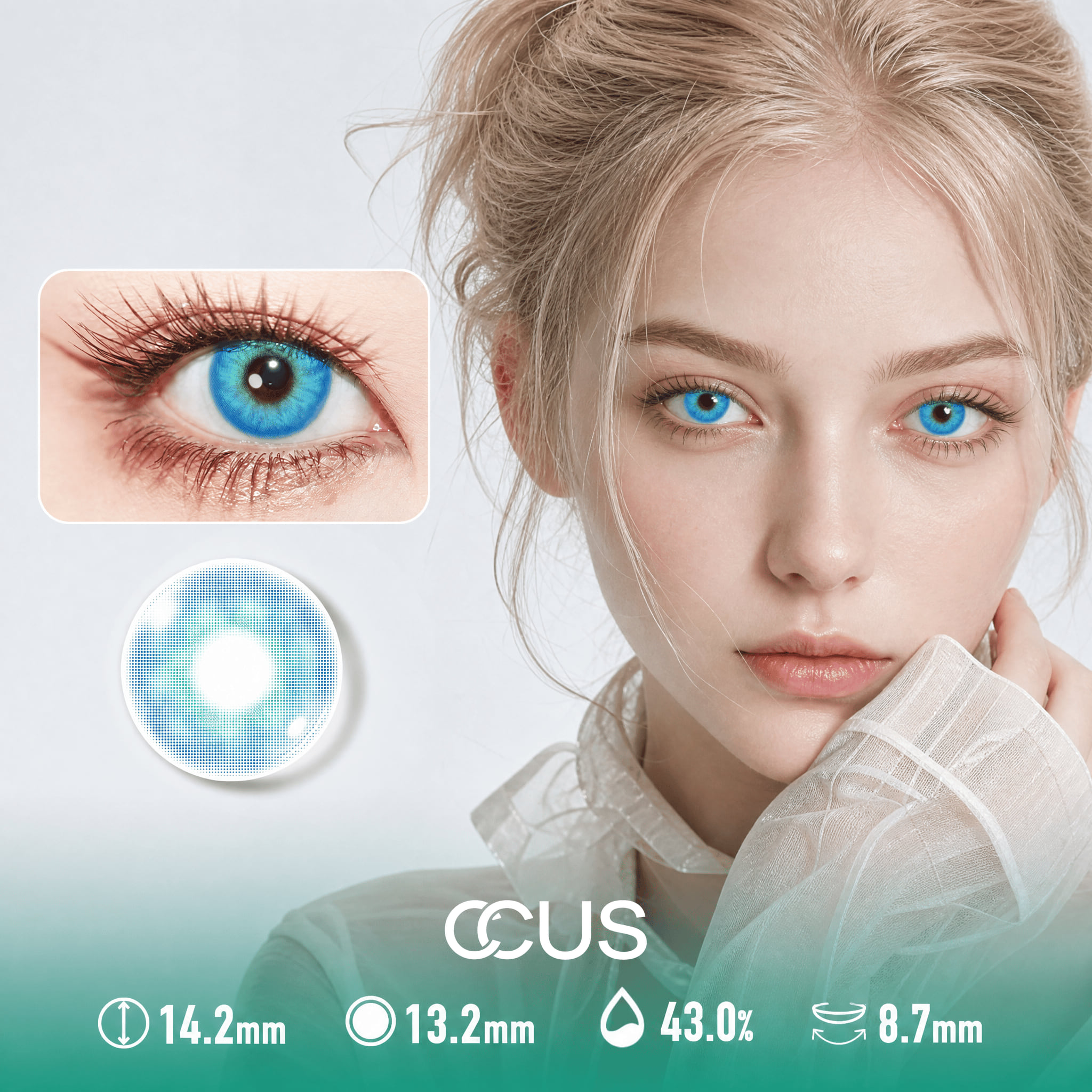 Solstice Camellia Snow White Contact Lenses - Ccus Eyewear · Premium Colored Contacts Solstice Camellia Snow White Contact Lenses