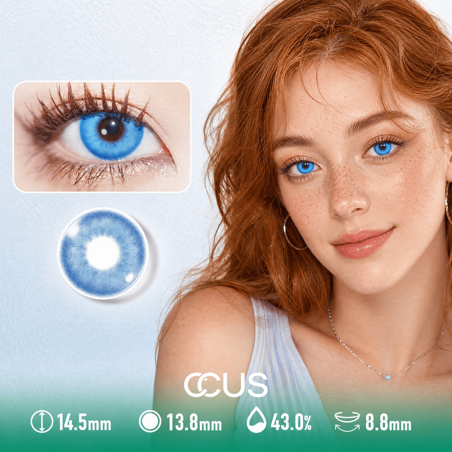 Camellia Silk Sapphire Blue Contact Lenses - Ccus Eyewear · Premium Colored Contacts Camellia Silk Sapphire Blue Contact Lenses