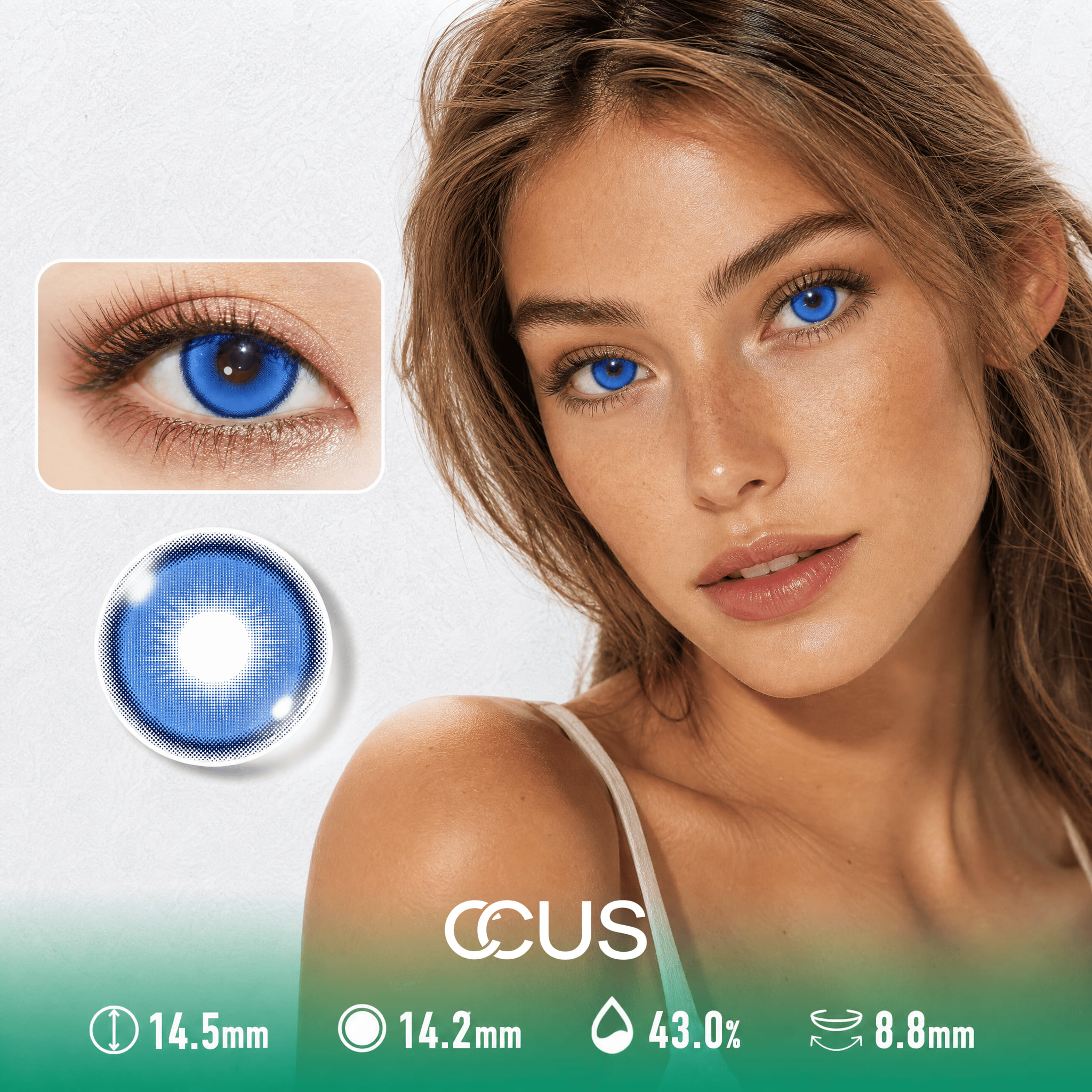 Lisbon Coast Royal Blue Contact Lenses - Ccus Eyewear · Premium Colored Contacts Lisbon Coast Royal Blue Contact Lenses