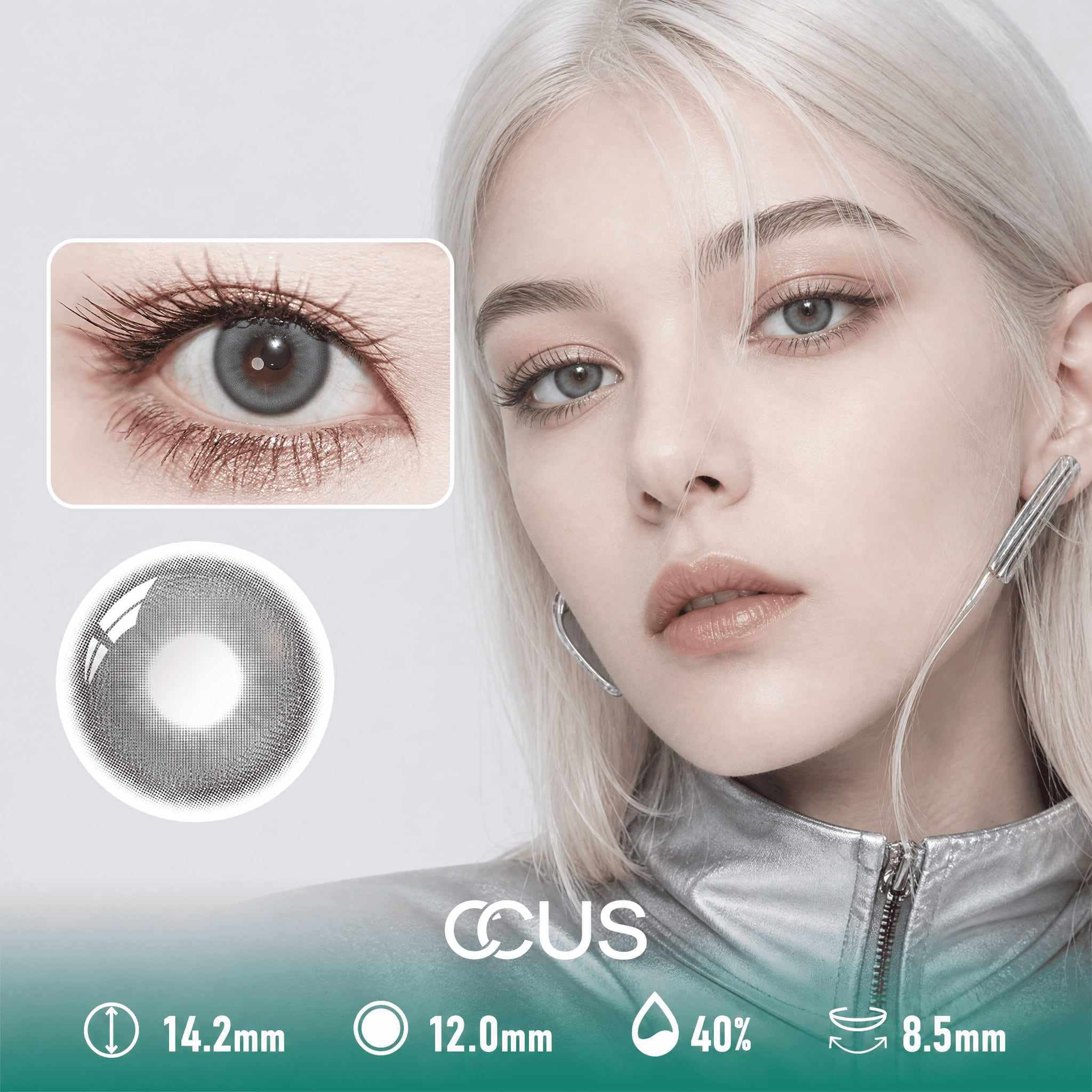 Nebula Velvet Grey Contact Lenses