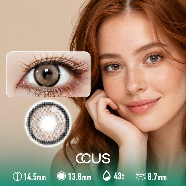 Smoky Taupe Amber Brown Contact Lenses