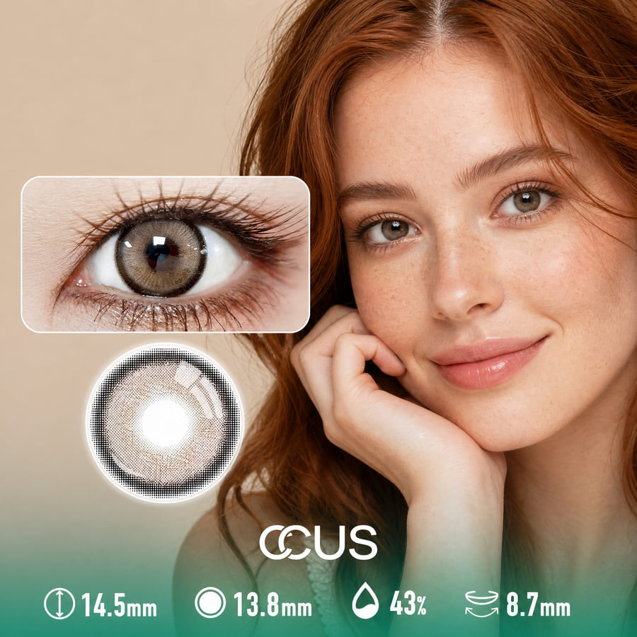 Smoky Taupe Amber Brown Contact Lenses - Ccus Eyewear · Premium Colored Contacts Smoky Taupe Amber Brown Contact Lenses