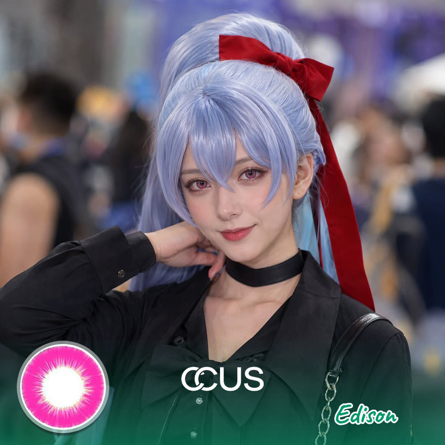 Hi3Rd: Edison Cosplay Pink Contact Lenses