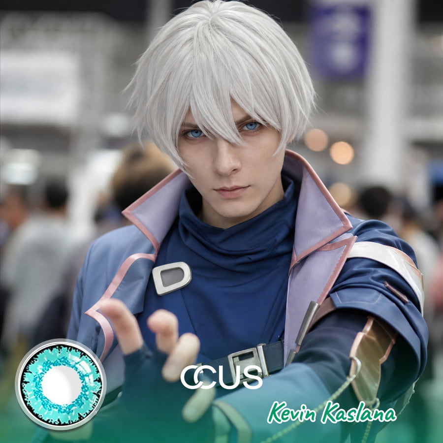 Hi3Rd: Kevin Kaslana Cosplay Light Blue Contact Lenses