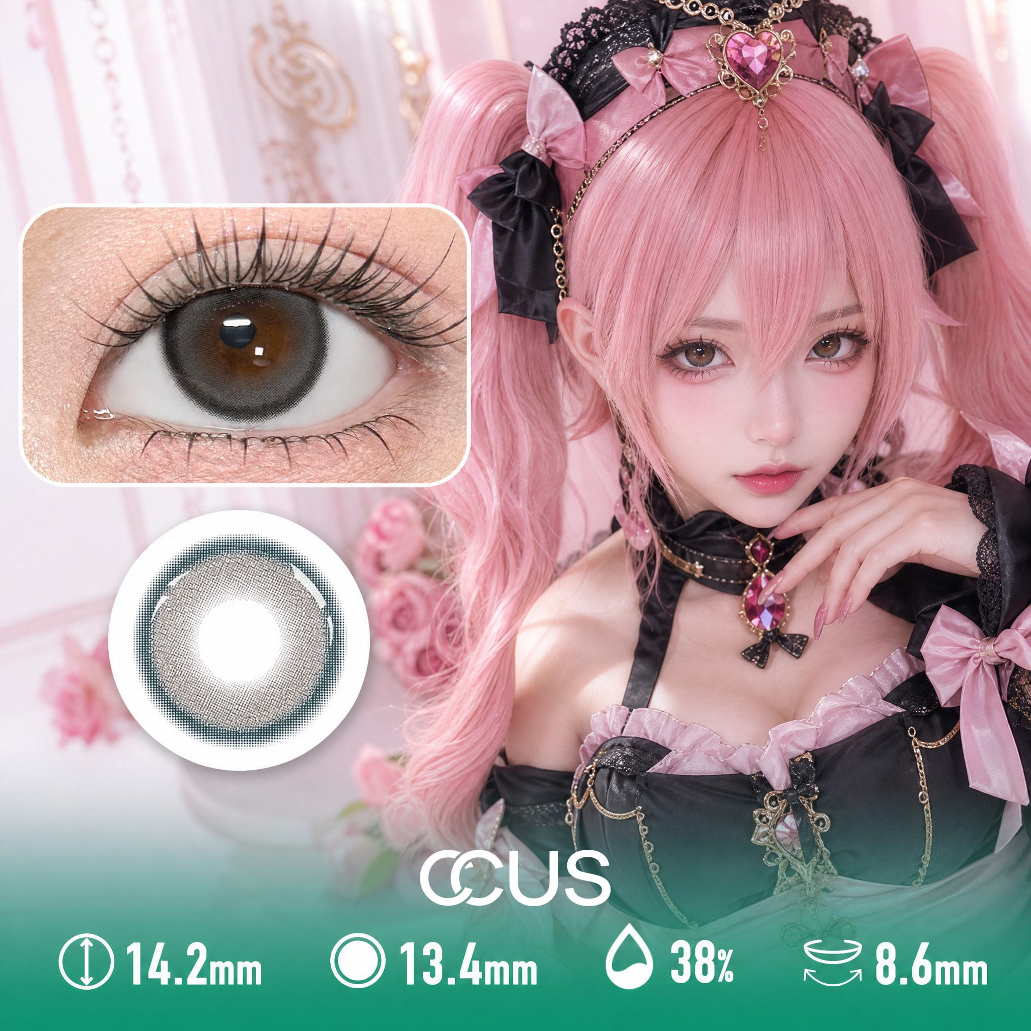 Smoky Solstice Willow Green Contact Lenses - Ccus Eyewear · Premium Colored Contacts Smoky Solstice Willow Green Contact Lenses