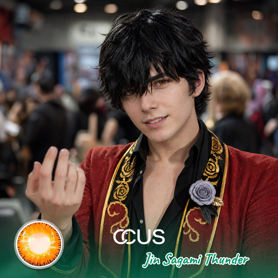 Jin Sagami Thunder Cosplay Contact Lenses - Ccus Eyewear · Premium Colored Contacts Jin Sagami Thunder Cosplay Contact Lenses | Ccus Eyewear