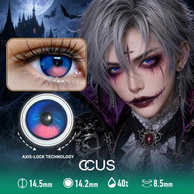 Blood Moon Halloween Blue eclipse horror Contact Lenses