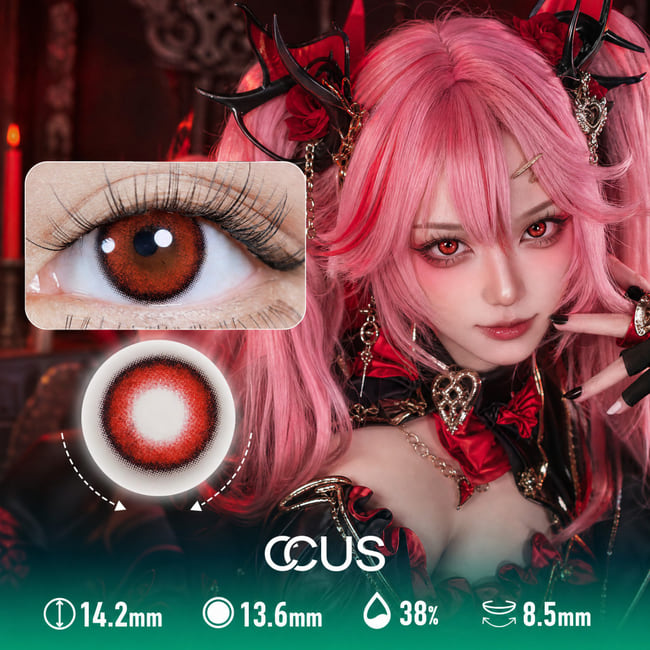 Dotted Eclipse Red Cosplay Gothic Special Effect Contact Lenses