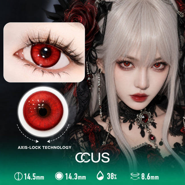 Demon Eye Red Cosplay Gothic Anime Contact Lenses