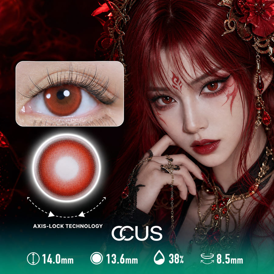 Halftone Mesh Gradient Red Cosplay Contact Lenses