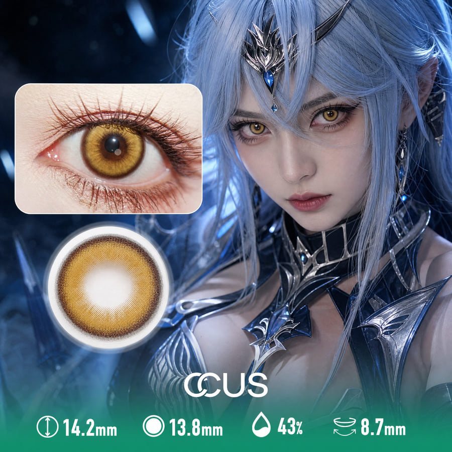 Dotted Halo Radial Brown Contact Lenses