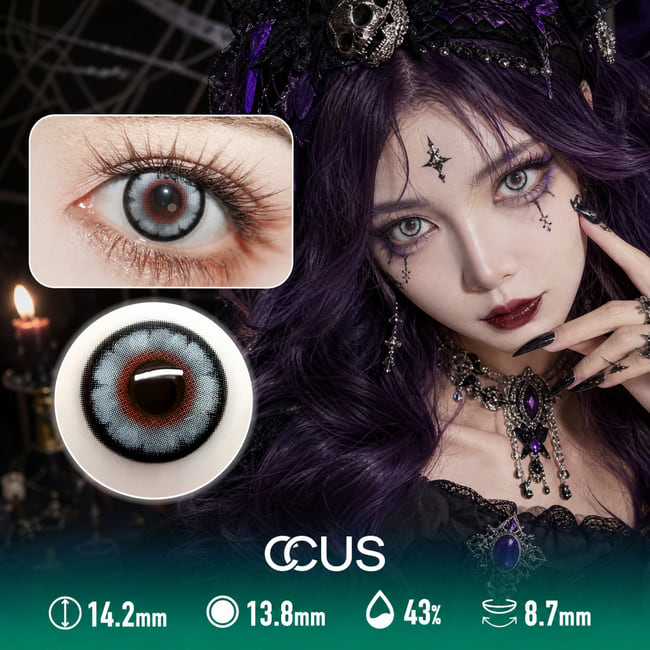 Demon Halo Eye Halloween Red Gothic Contact Lenses