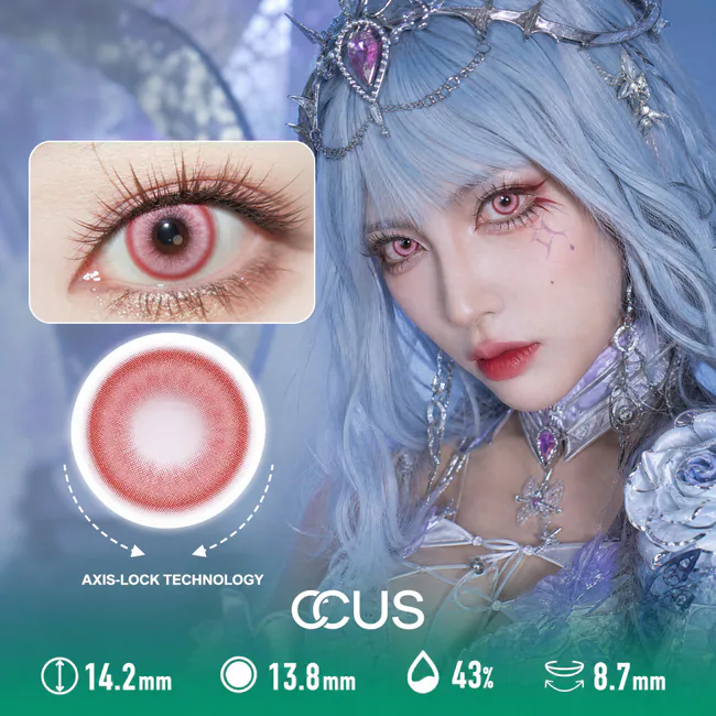 Cosplay Gradient Mesh Pink Soft Focus Contact Lenses