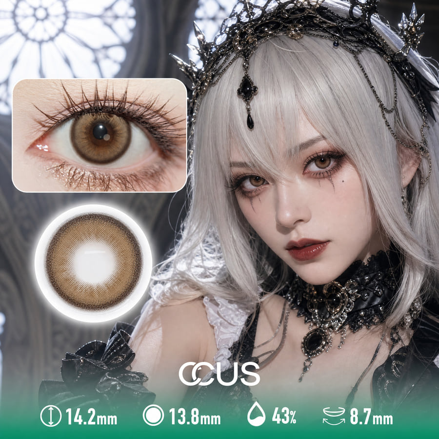 Dotted Halo Brown Cosplay Soft Dolly Contact Lenses - Ccus Eyewear · Premium Colored Contacts Dotted Halo Brown Cosplay Soft Dolly Contact Lenses