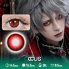 Dot Matrix Mesh Red Cosplay Gothic Dramatic Contact Lenses