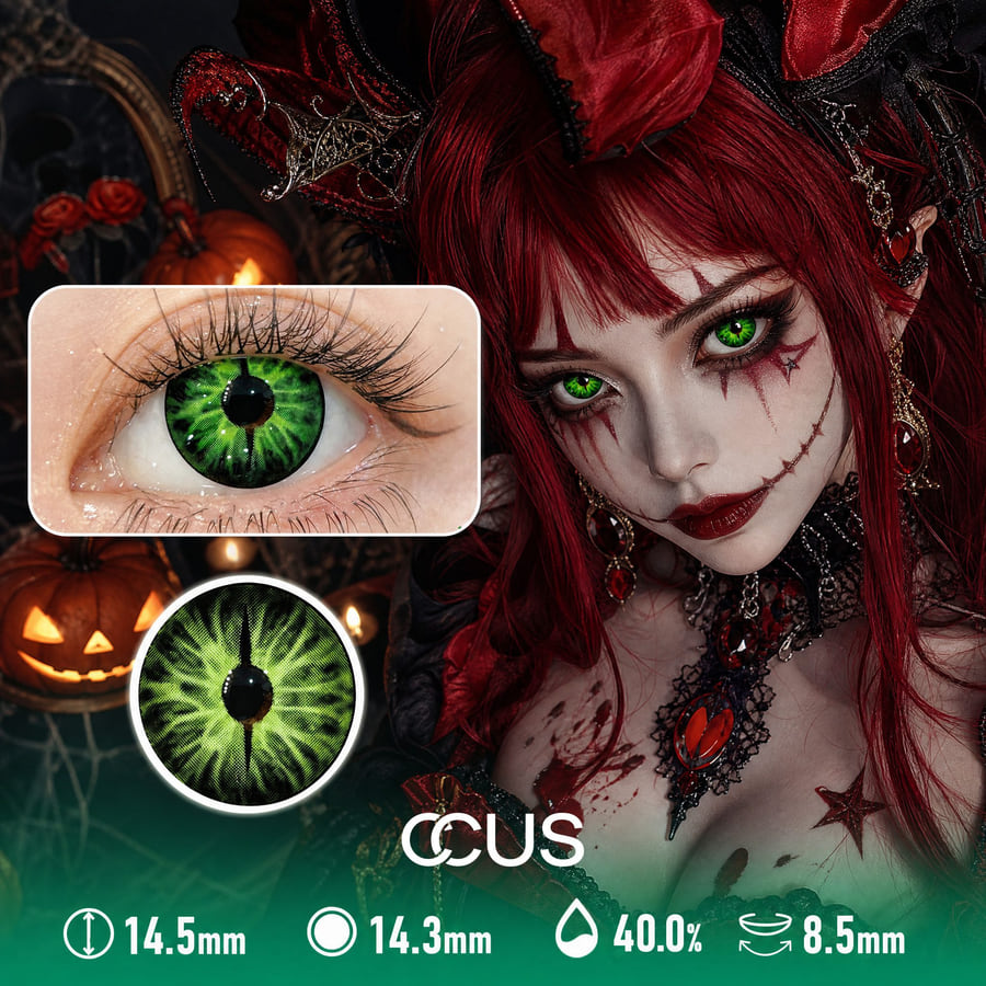 Snake Eye Reptile Green Halloween Contact Lenses