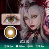 Halftone Halo Dotted Mesh Brown Cosplay Contact Lenses