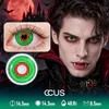 Concentric Bullseye Comic Target Green Contact Lenses